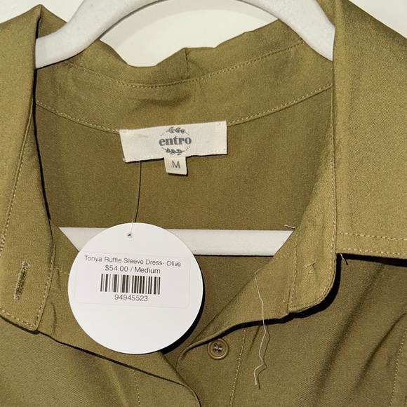 Entro Mini Olive Ruffle Dress - Picture 2 of 2